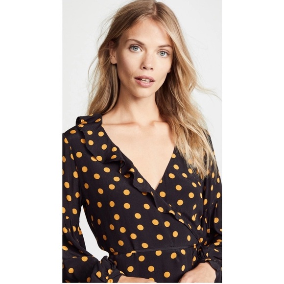 Capulet Pansy Gold Dot Wrap Dress.
Black. Size S MSRP $185 - Picture 6 of 11